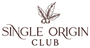 Logo of Single Origin Club with a leaf design on a white background