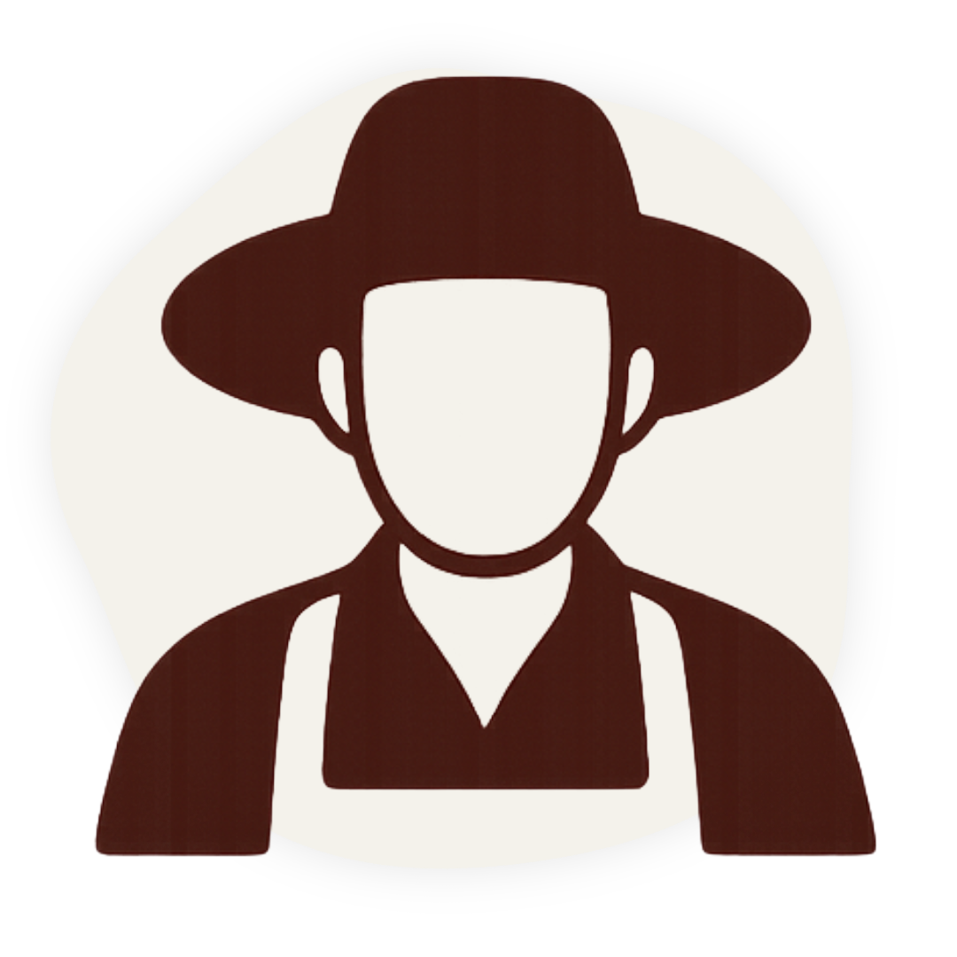 Outline of a person wearing a hat on a white background